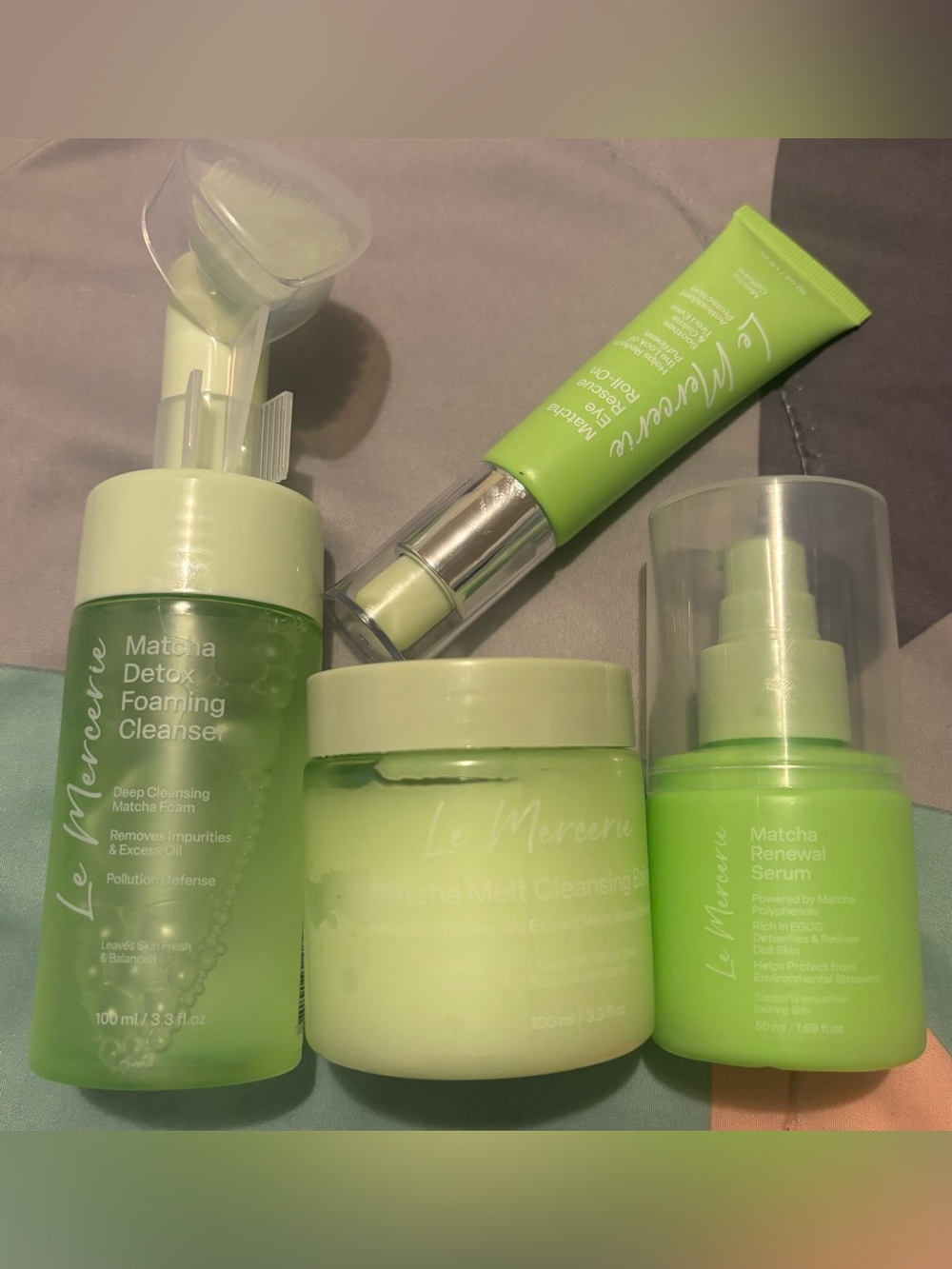 Matcha Skincare Set - Green Matcha Renewal Serum & Cleansers